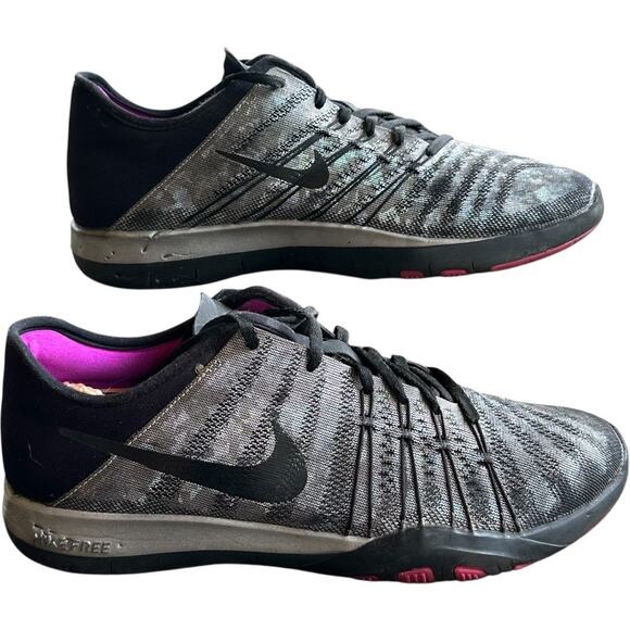 Nike Shoes - Nike Free TR 6 Sneaker Womens 8 Metallic Silver Training Shoes TR6 849805-002